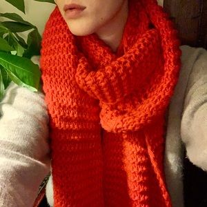 Knit Cherry Red Scarf